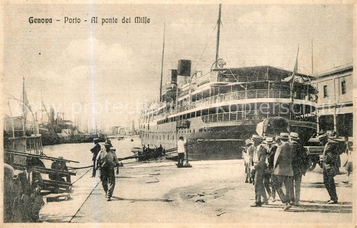 Genova Genua Liguria Porto al Ponte dei Mille Dampfer