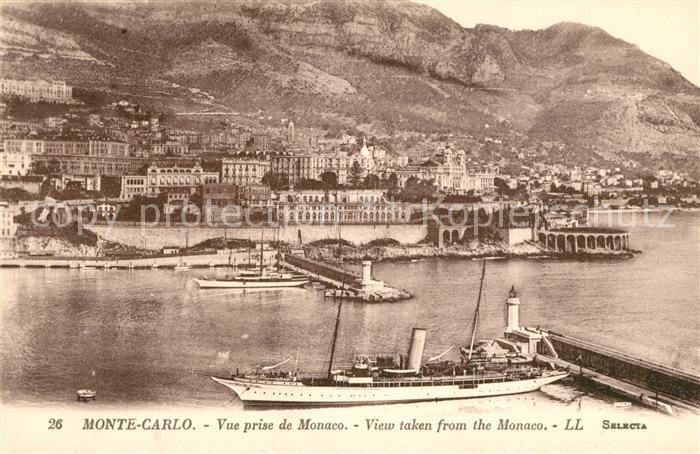 Monte-Carlo Vue prise de Monaco Port Bateaux