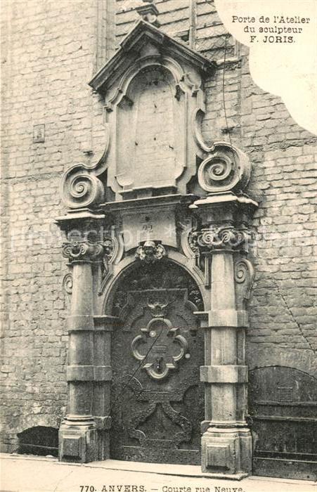 Anvers Antwerpen Porte de l'Atelier du sculpteur F. Joris