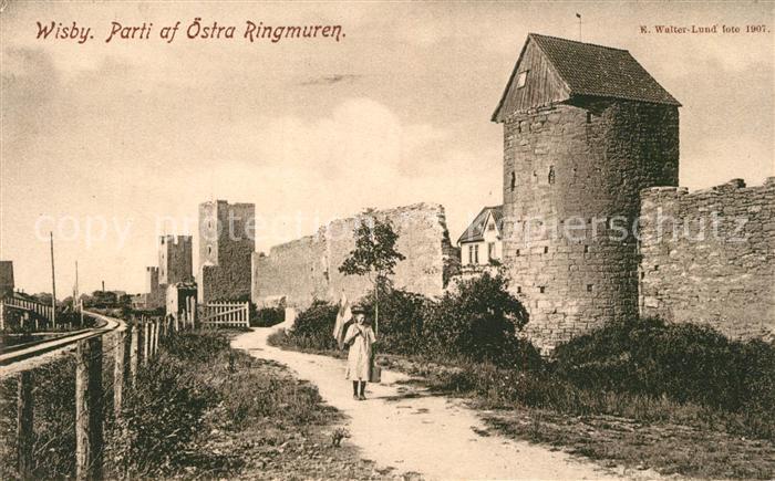 Visby Wisby Parti af oestra Ringmuren