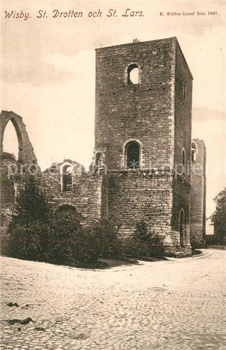 Visby Wisby St Drotten och St Lars Kirchen Ruinen