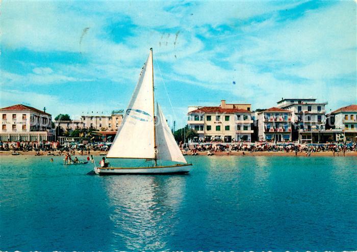 Bellaria Alberghi visti dal mare Spiaggia Segelboot