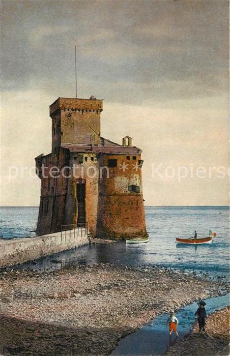 Rapallo Castello Riviera di Levante Hafenburg Photochromie Serie 135 No 2595