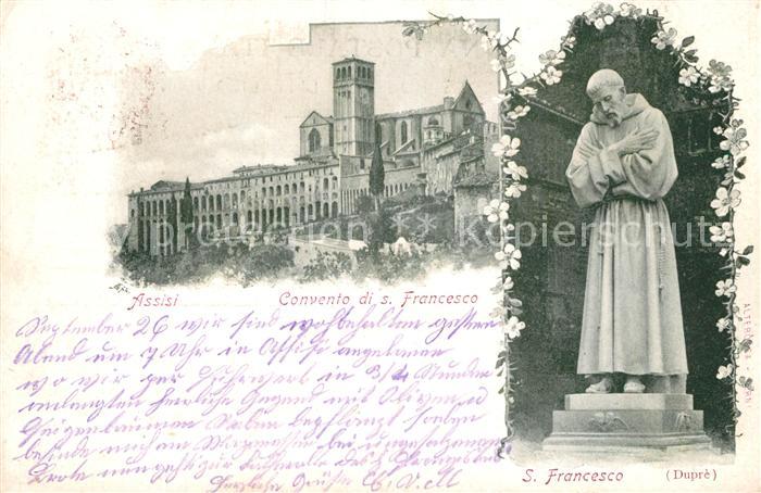 Assisi Umbria Convento di San Francesco Statua Monumento