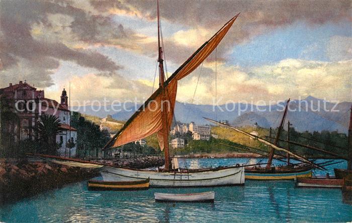 Santa Margherita Ligure Hafen Segelboote Photochromie Serie 136 No 2612