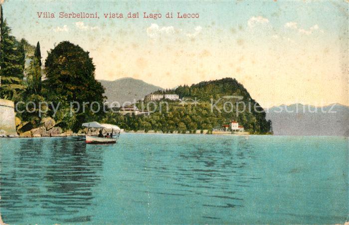 Bellagio Lago di Como Villa Serbelloni vista dal Lago di Lecco