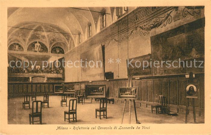 Milano Refettorio col Cenacolo di Leonardo da Vinci
