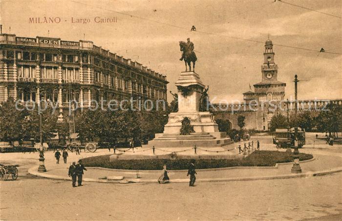 Milano Largo Cairoli Monumento Denkmal