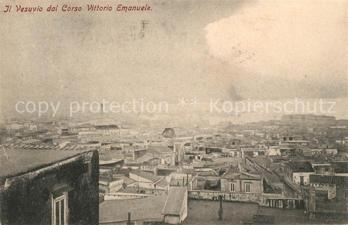 Napoli Neapel Il Vesuvio dal Corso Vittorio Emanuele