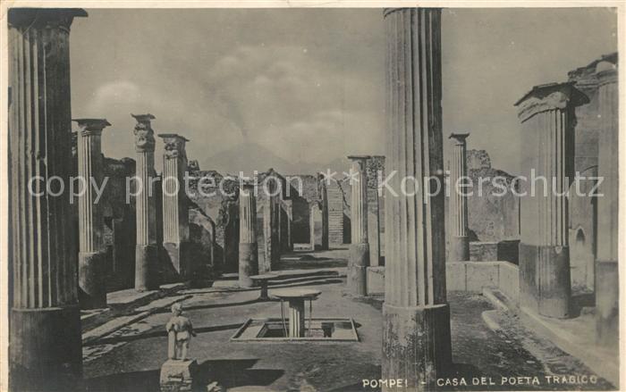 Pompei Casa del Poeta Tragico Ruinen Antike Staette