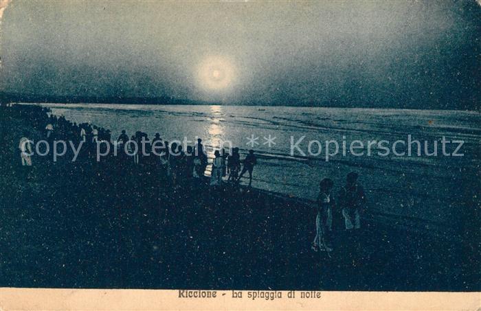 Riccione La spiaggia di notte Strand in der Abenddaemmerung