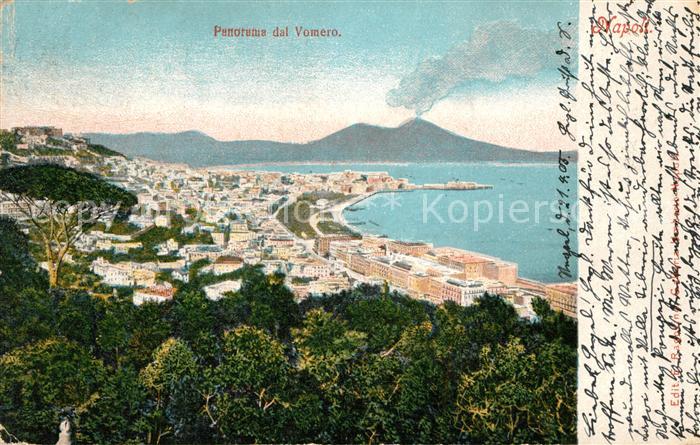 Napoli Neapel Panorama dal Vomero Vesuvio Vulkan Vesuv
