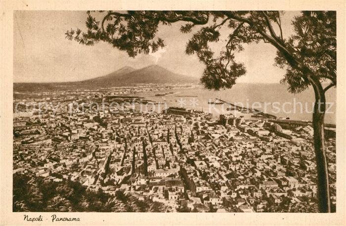 Napoli Neapel Panorama Vesuvio Vulkan Vesuv