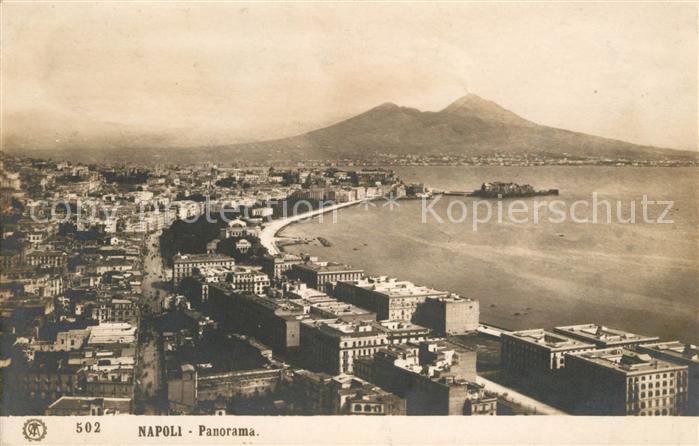 Napoli Neapel Panorama Kueste Vulkan Vesuv