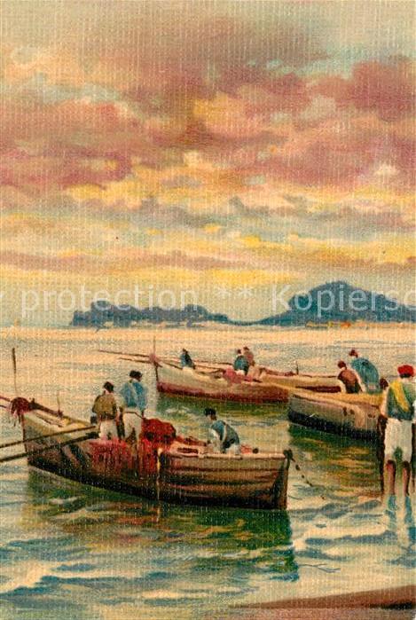 Trieste Paesaggio dal vero acquarello Kuenstlerkarte