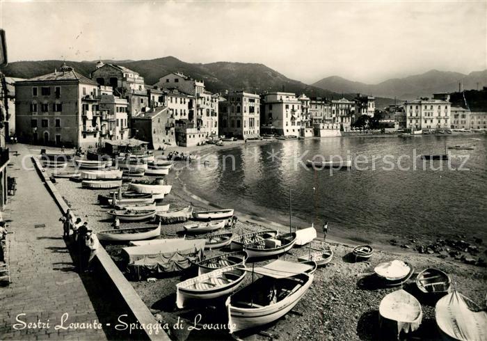 Sestri Levante Spiaggia di Levante Strand Fischerboote