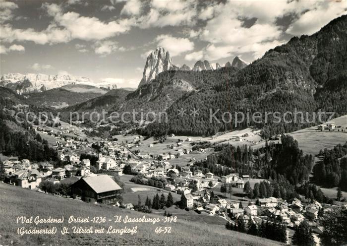 Ortisei St Ulrich Il Sassolungo Groednertal Langkofel Dolomiten