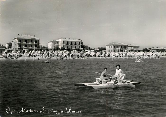 Igea Marina La spiaggia dal mare Tretboot