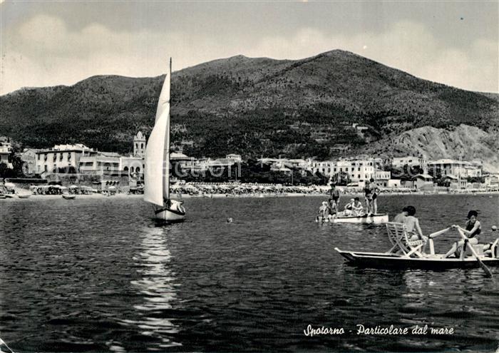 Spotorno Particolare dal mare Tretboot Segelboot