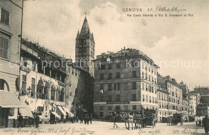 Genova Genua Liguria Via Carlo Alberto e Via San Giovanni di Pre