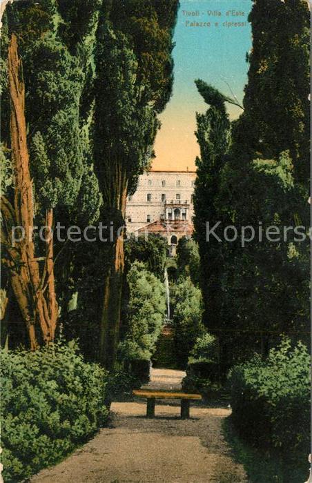 Tivoli Villa d’Este Palazzo e cipressi