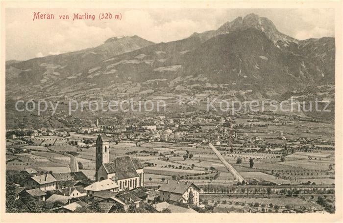 Meran Merano Blick von Marling