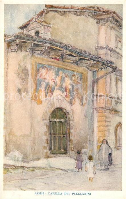 Assisi Umbria Capella dei Pellegrini Kuenstlerkarte