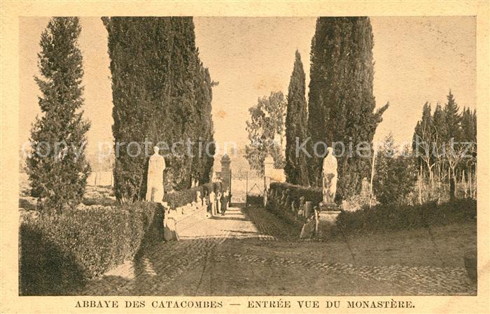 Roma Rom Abbaye des Catacombes Entree vue du Monastere