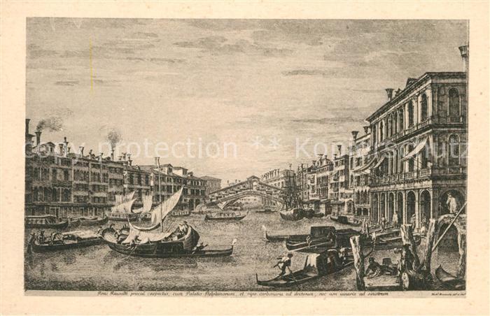 Venezia Venedig Teilansicht Zeichnung