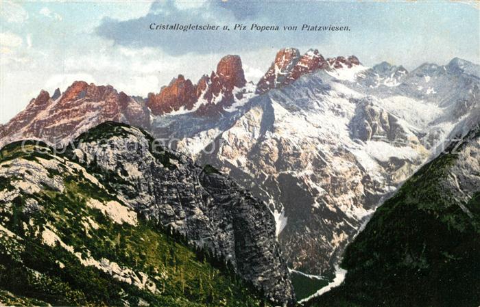 Piz Popena Cristallogletscher von Platzwiesen
