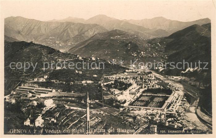 Genova Genua Liguria Veduta dal Righi Vallata del Bisagno