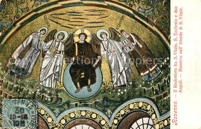 Ravenna Italia Il Redentore fra S Vitale S Ecclesio e due Angeli