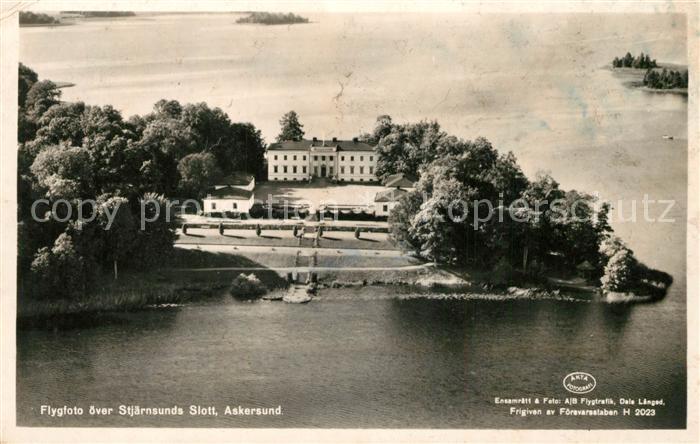 Askersund Flygfoto oever Stjaernsunds Slott