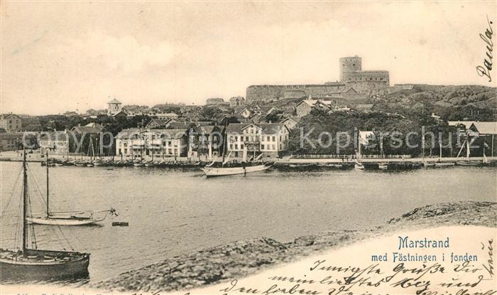 Marstrand med Faestningen i fonden