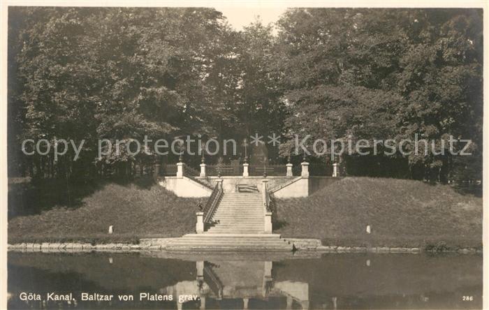 Goeteborg Goeta Kanal Baltzar von Platens grav