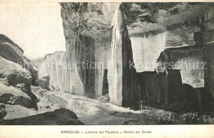 Siracusa Latomia del Paradiso Grotta dei Cordai