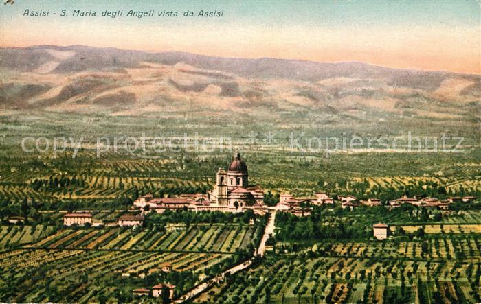 Assisi Umbria Santa Maria degli Angeli vista da Assisi