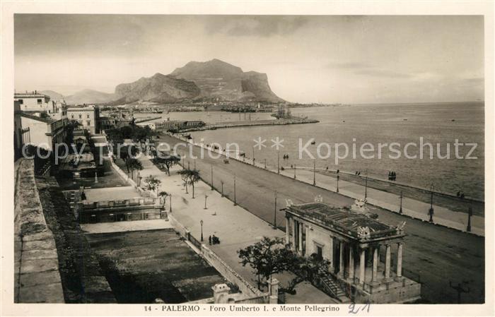 Palermo Sicilia Foro Umberto I e Monte Pellegrino