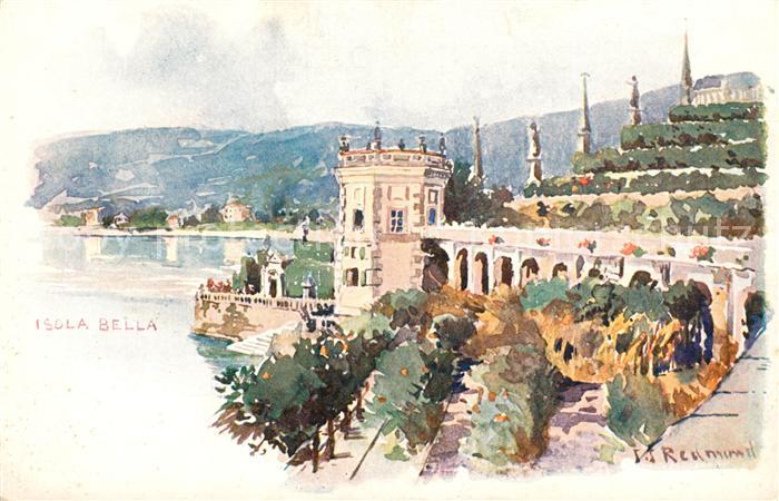 Isola Bella Lago Maggiore Panorama Kuenstlerkarte