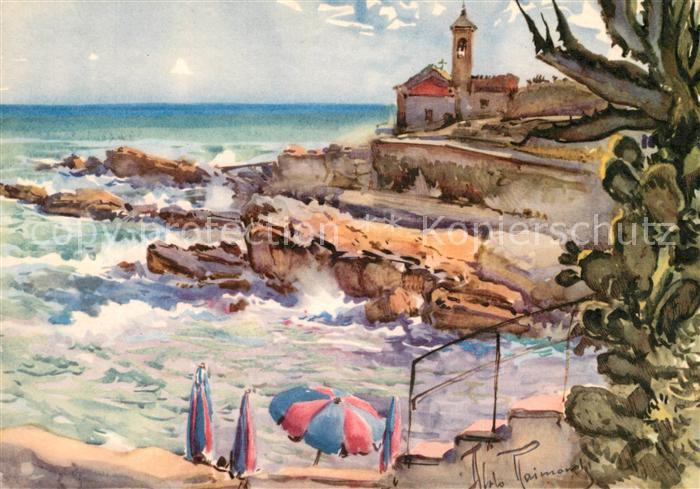 Bordighera Capo Sant Ampelio Kuenstlerkarte