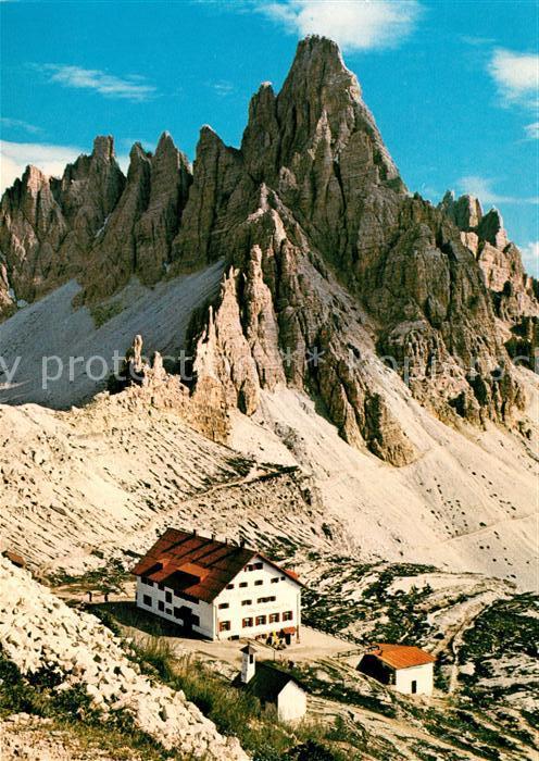 Dolomiten Paternkofel mit Drei Zinnen Huette