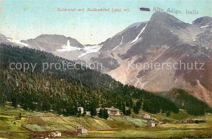 Sulden Solda Panorama Suldental mit Suldenhotel