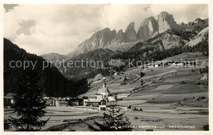 Campitello Fassa Panorama Sassolungo Dolomiti Langkofel Dolomiten