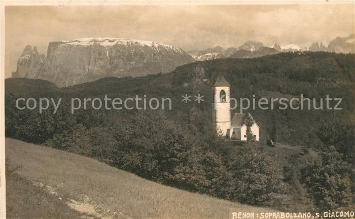 Renon Ritten Chiesa San Giacomo Kirche Alpenpanorama