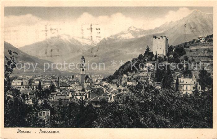 Merano Meran Panorama mit Texelgruppe