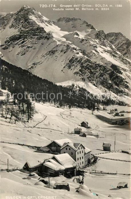 Solda Sulden Gruppo dell Ortles verduta verso Monte Beltovo