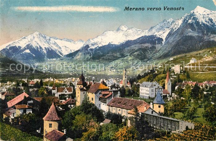 Meran Merano verso Venosta Vinschgau Texelgruppe