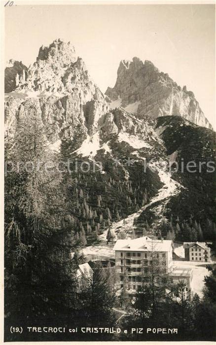 Cortina d Ampezzo Tre Croci col Cristallo e Piz Popena