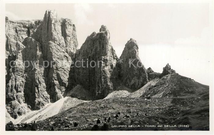 Dolomiten Gruppo Sella Torri del Sella Gebirgspanorama Sellagruppe