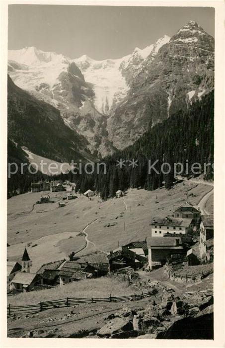 Trafoi Suedtirol Panorama mit Blick zum Ortler